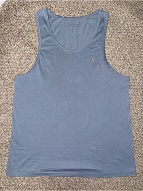 All Saints Men’s Ramskull Blue Sleeveless Tank Top